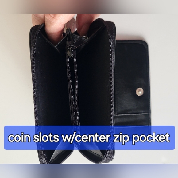 Stone Mountain Bi-Fold Wallet Soft Black Leather - Picture 6 of 9